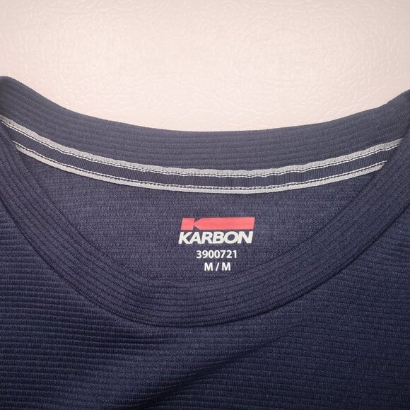 Carbon Men's Size Medium Loose Fit Navy Short Sleeve Athletic T-shirt - Picture 3 of 8